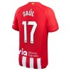 Officiële Voetbalshirt Atlético Madrid Saul 17 Thuis 2023-24 - Heren